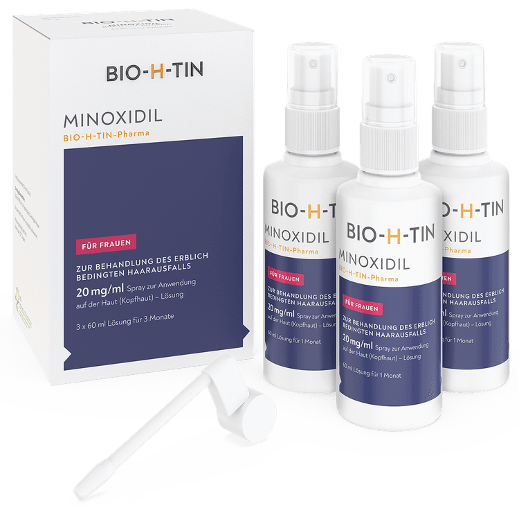 Minoxidil BIO-H-TIN® Pharma 20 mg/ml Spray Frauen 3x60 ml